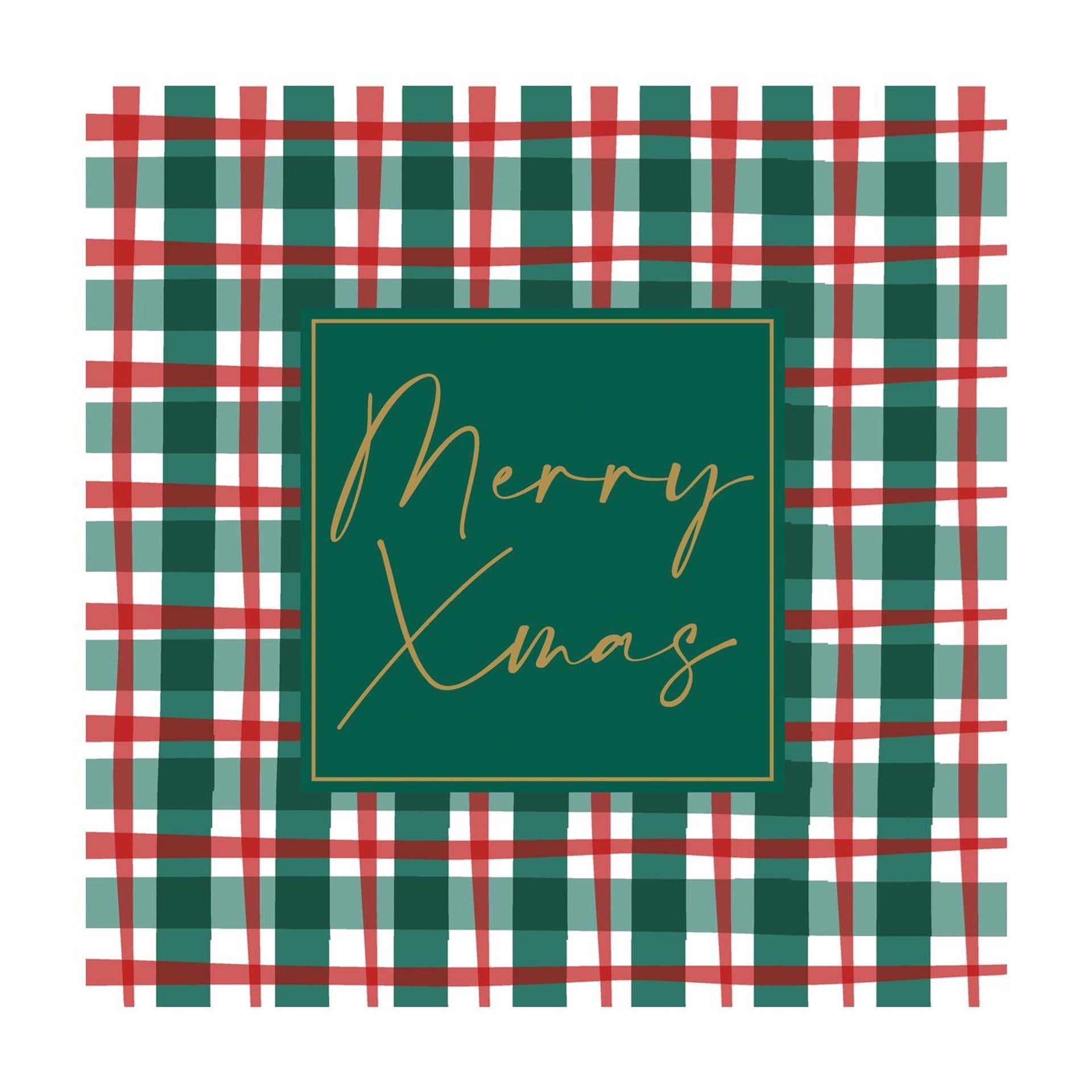 Serviettes Duni carreaux de Noël 33x33cm