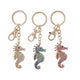 Porte-clés Cosydecor hippocampe avec strass