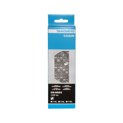 Chaîne Shimano HG53 - 9 vitesses - Argent - 116 maillons