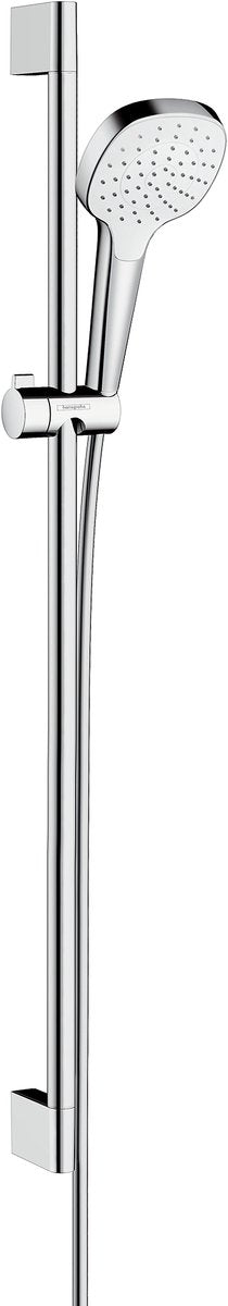 Hansgrohe croma select e - système de douche à effet pluie 1jet, 0,65 m ecosmart 9l min, chrome blanc 26585400