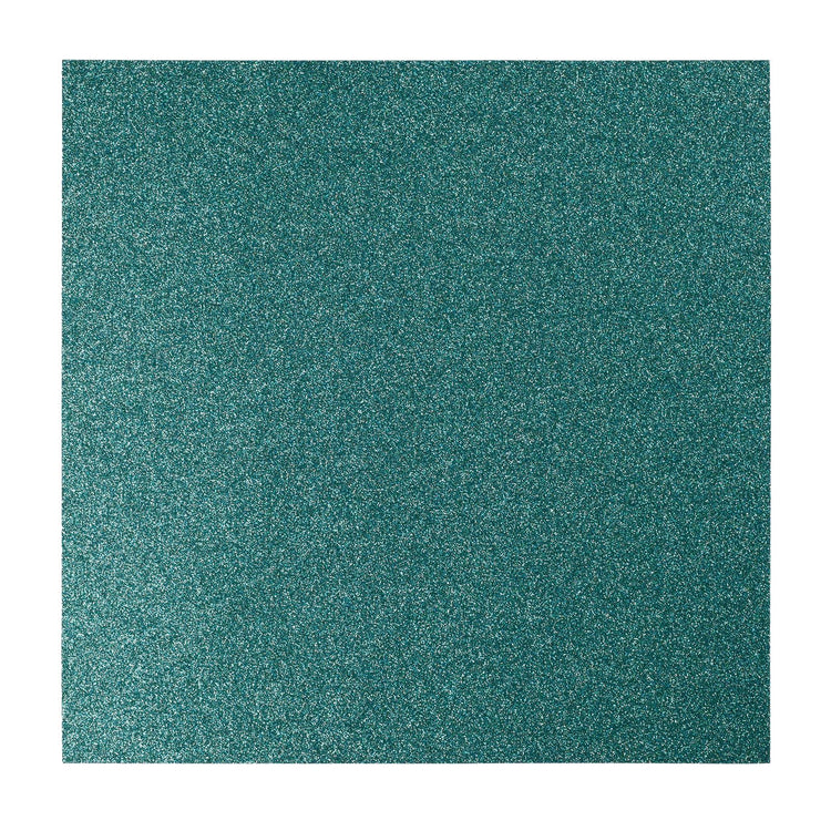 Florence • papier pailleté autocollant 270g 30,5cm aqua 1x