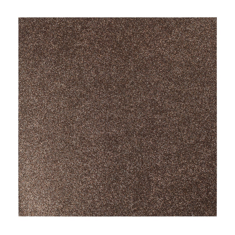 Florence • papier pailleté autocollant 270g 30,5cm marron foncé 1x