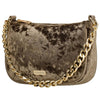 Sac bandoulière Charm London en velours bronze