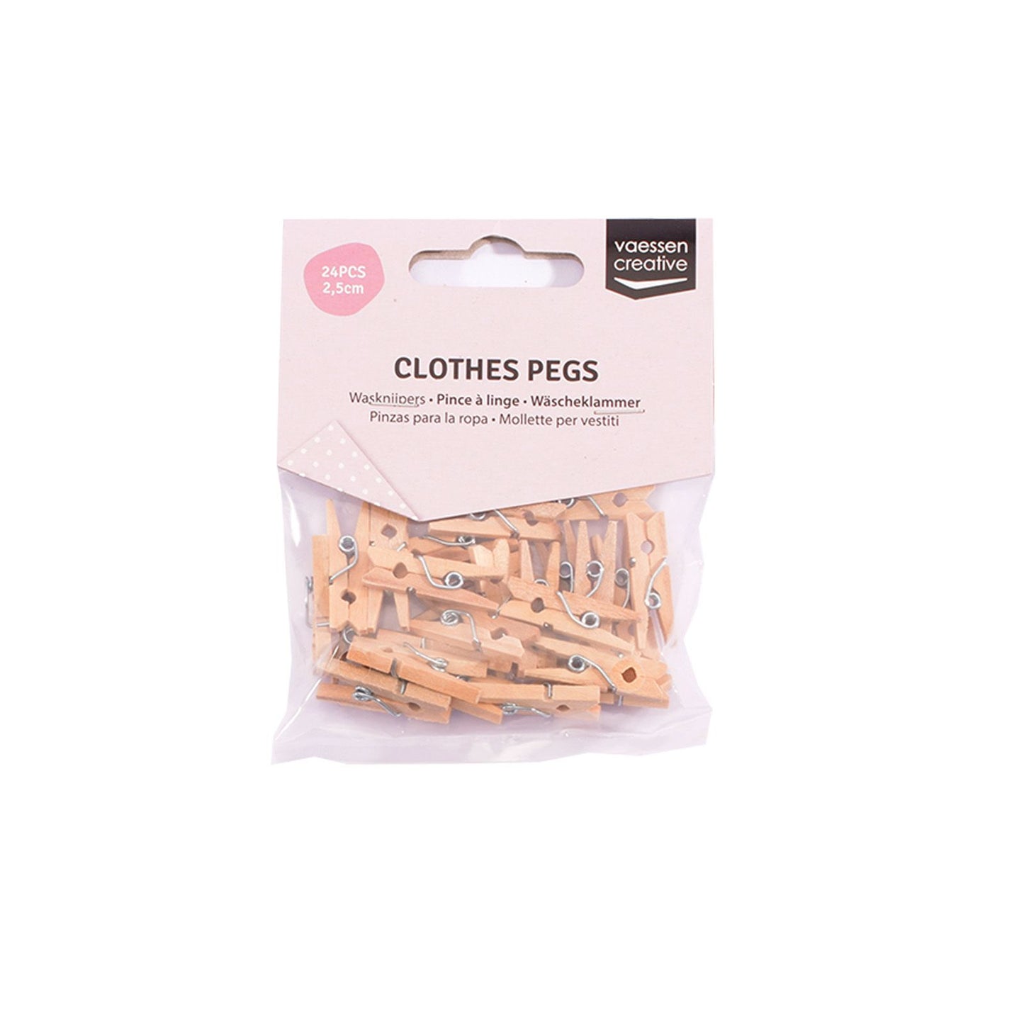 Vaessen creative • pinces à linge 2,5cm 24pcs