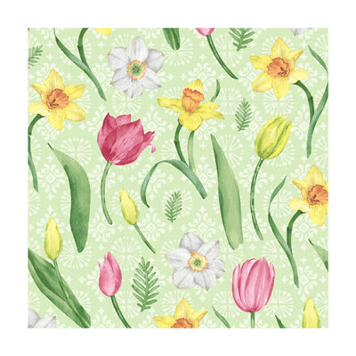 Serviettes Duni fleurs joyeuses 20 pièces 33 x 33 cm | 12 pièces