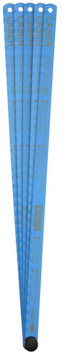 Lame de scie à métaux Stanley 300mm - 24t pouces (carte 5 pièces)