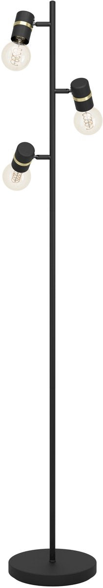 Lampadaire Eglo lurone - e27 - 160 cm - or noir