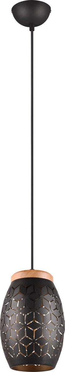 Rl vis ta lumière réalité bidar - lampe suspendue - noir-or - excl. 1x e27 4 w - interrupteur à cordon - orientable