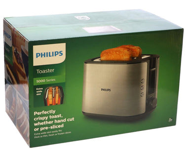 Toaster Philips HD2650 90 VIVA en acier inoxydable noir
