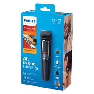Philips tondeuse à cheveux mg3740 15 multigroom série 3000 tondeuse 9 en 1