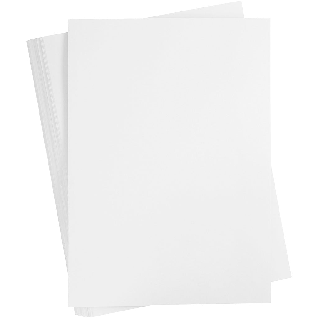 Carton coloré Creativ company, a2, feuille 420x594 mm, 180 gr, blanc, 100 feuilles 1 boîte