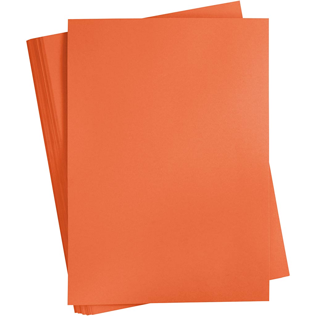 Carton coloré Creativ company, a2, feuille 420x594 mm, 180 gr, orange, 100 feuilles 1 boîte