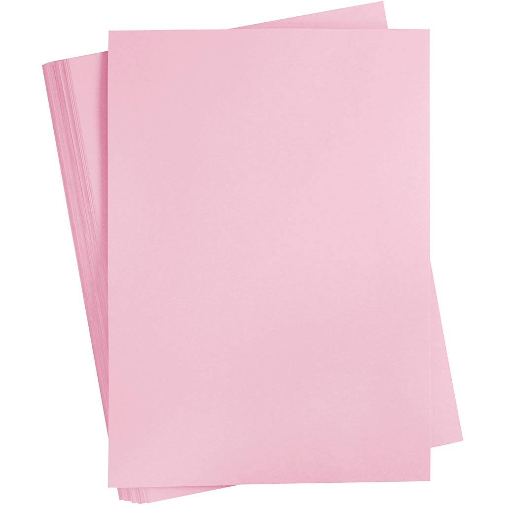 Carton coloré Creativ company, a2, feuille 420x594 mm, 180 gr, rose clair, 100 feuilles 1 boîte