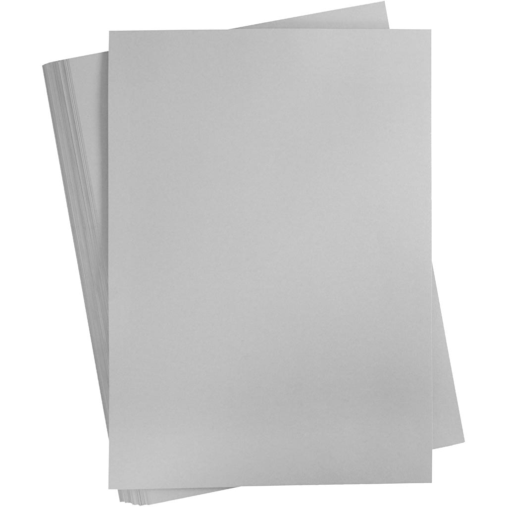 Carton coloré Creativ company, a2, feuille 420x594 mm, 180 gr, gris, 100 feuilles 1 boîte