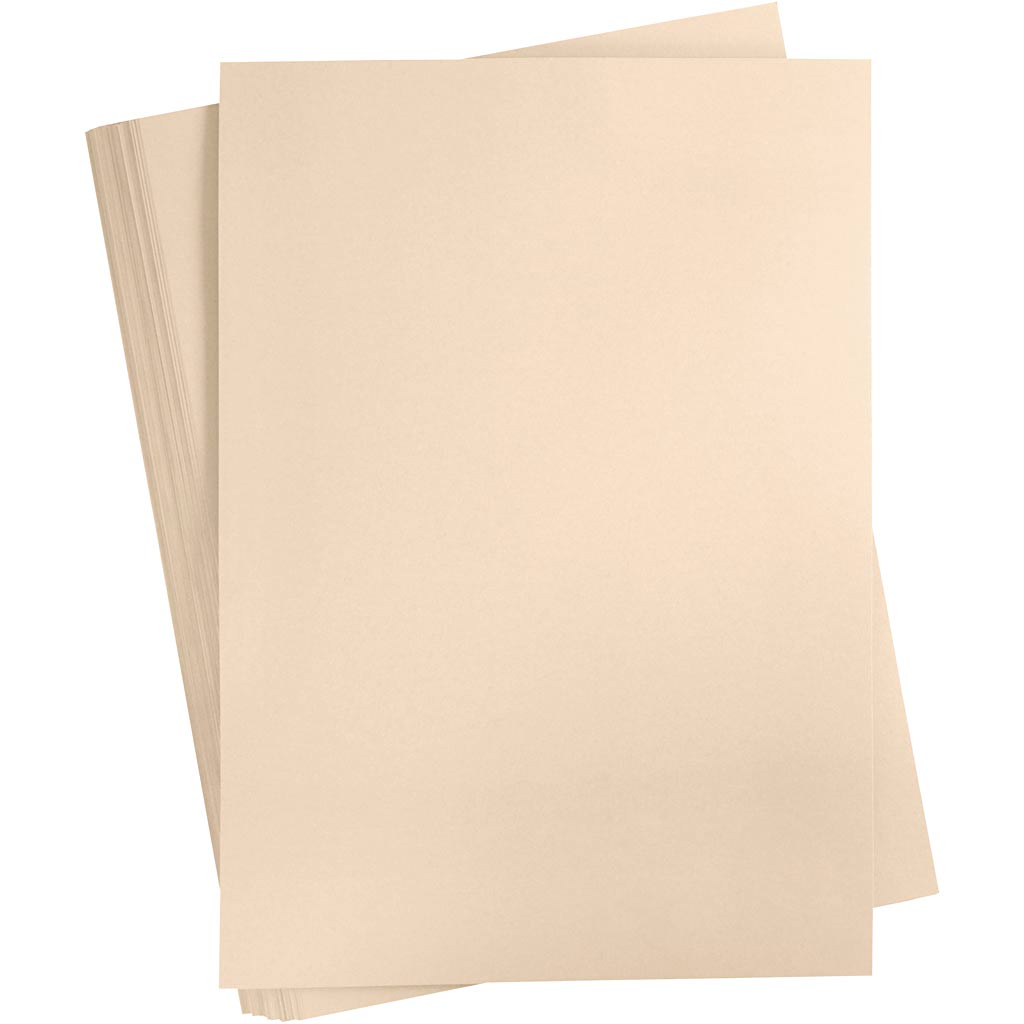 Carton coloré Creativ company, a2, feuille 420x594 mm, 180 gr, beige, 100 feuilles 1 boîte