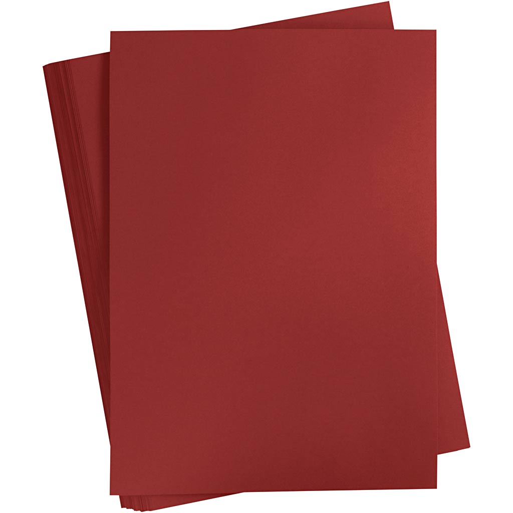 Carton coloré Creativ company, a2, feuille 420x594 mm, 180 gr, rouge foncé, 100 feuilles 1 boîte