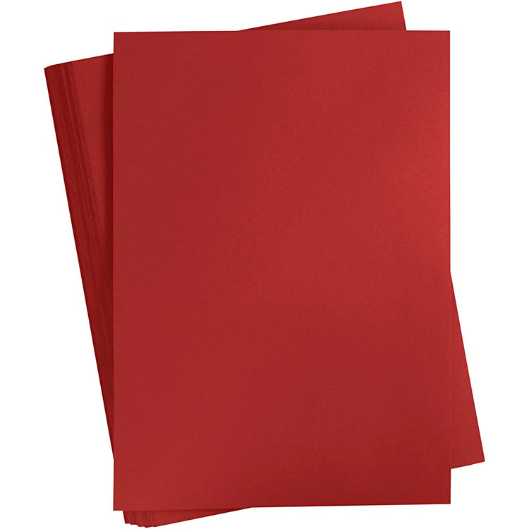 Carton coloré Creativ company, a2, feuille 420x594 mm, 180 gr, rouge foncé, 100 feuilles 1 boîte