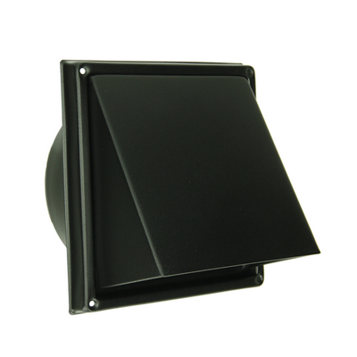 Renson 1066438 - grille de hotte aspirante en acier inoxydable noir type 641 ø150mm, en saillie | 2 pièces
