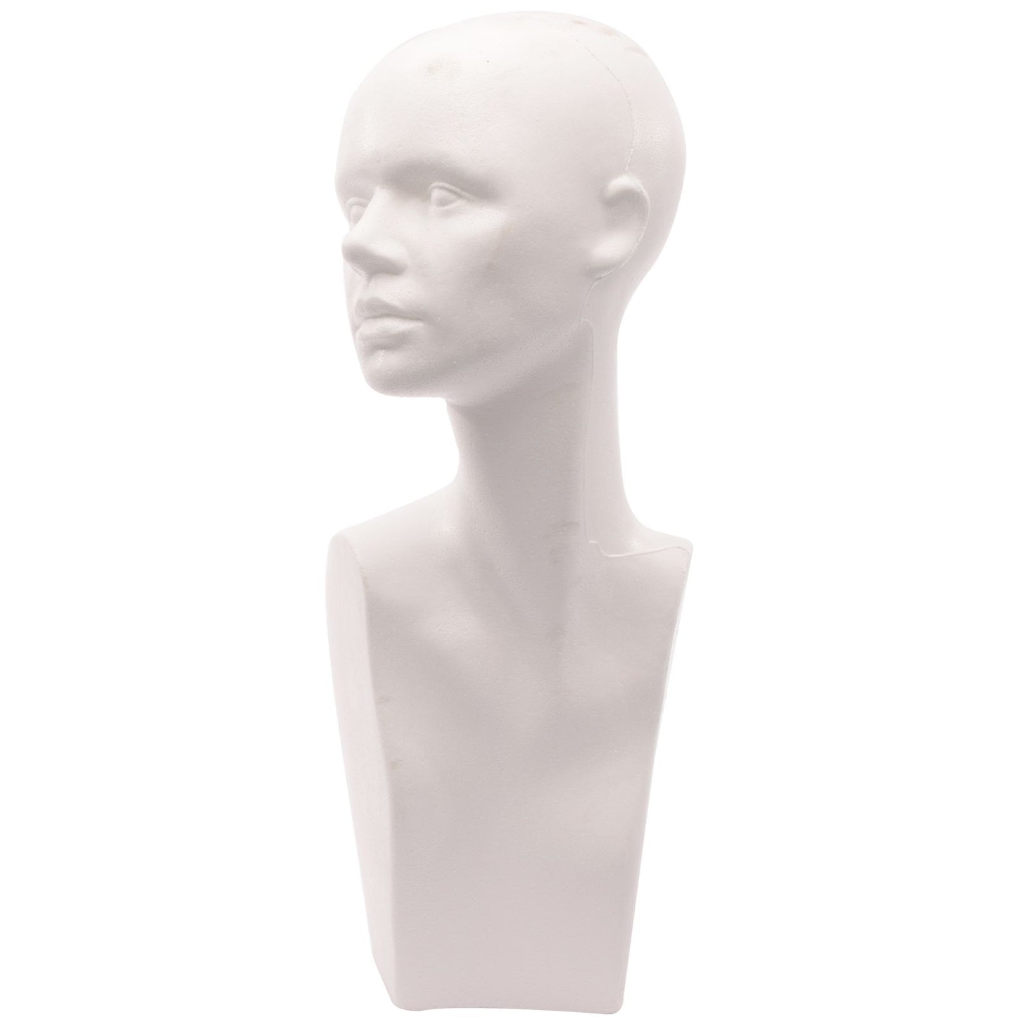 Vaessen creative • tête de femme en polystyrène avec buste 51cm