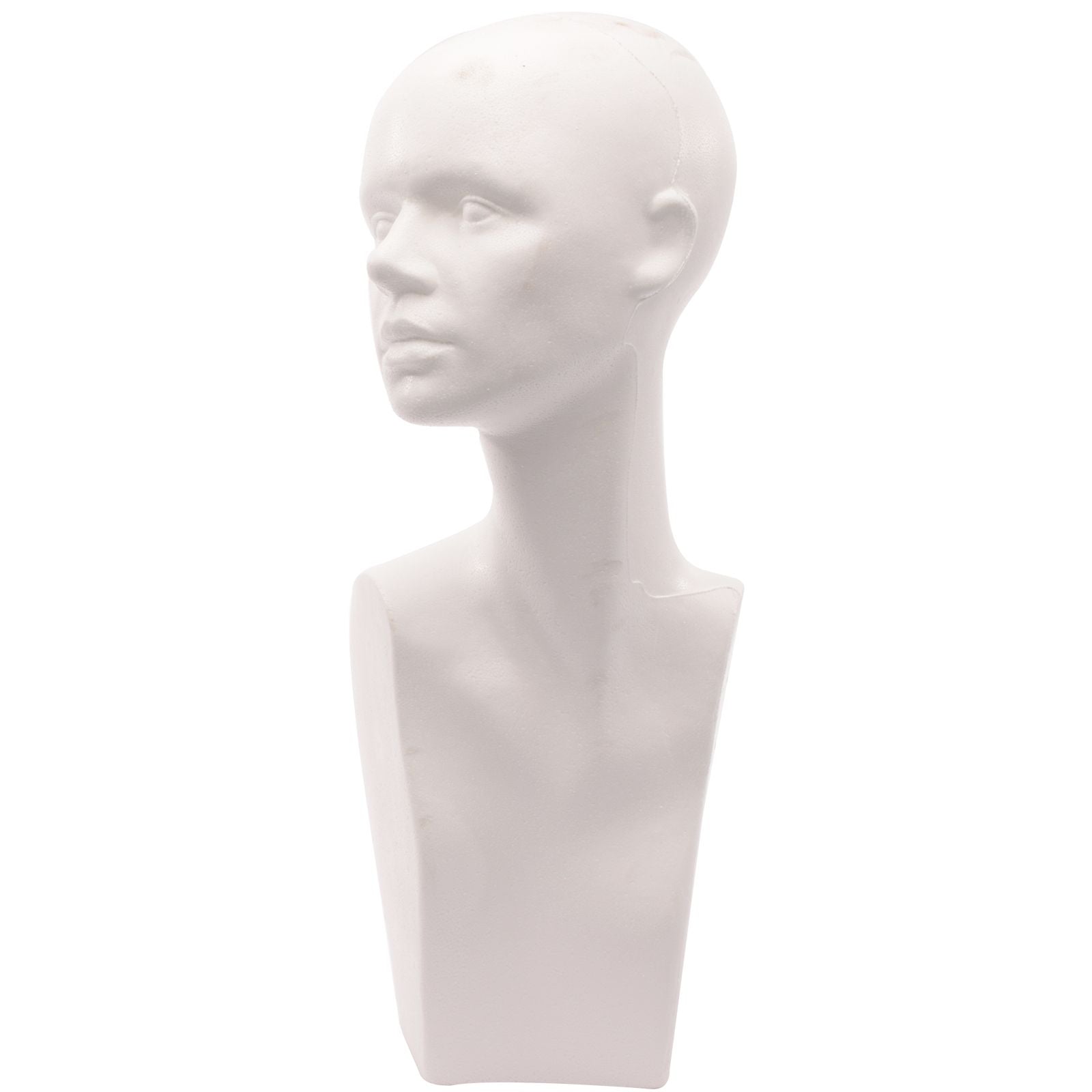 Vaessen creative • tête de femme en polystyrène avec buste 51cm