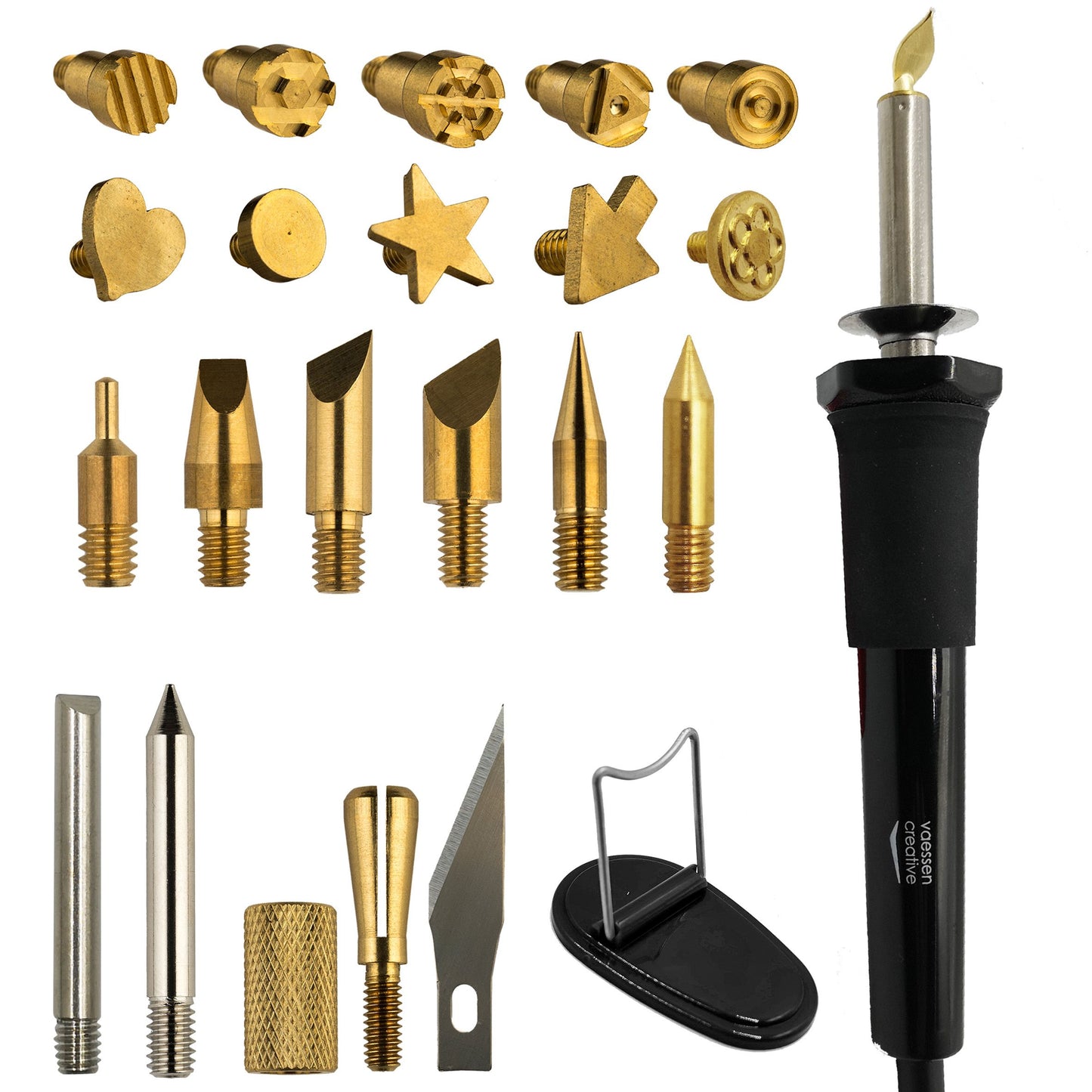 Vaessen creative • set de poêle à bois avec 23 accessoires