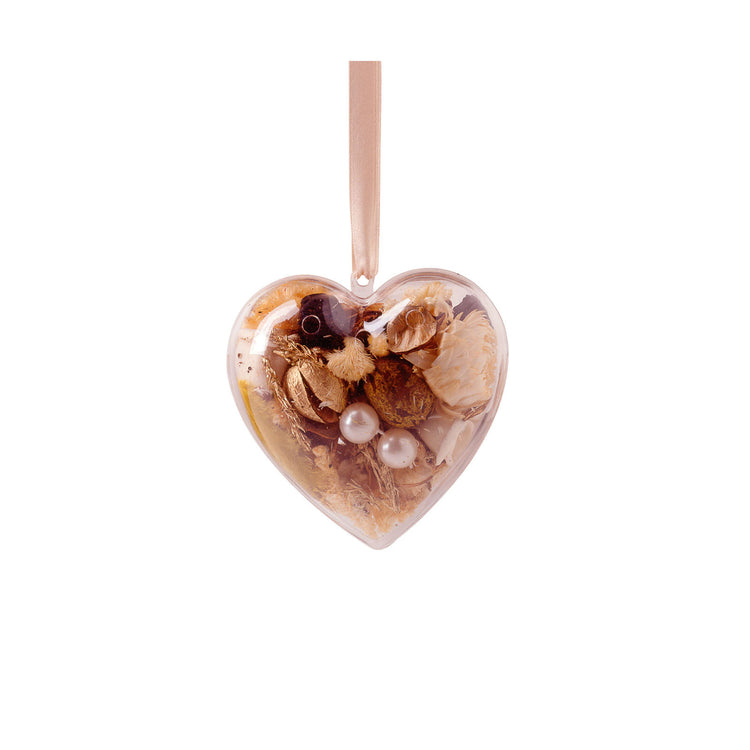 Vaessen creative • pot-pourri coeur en plastique 2 pièces 8cm 5x