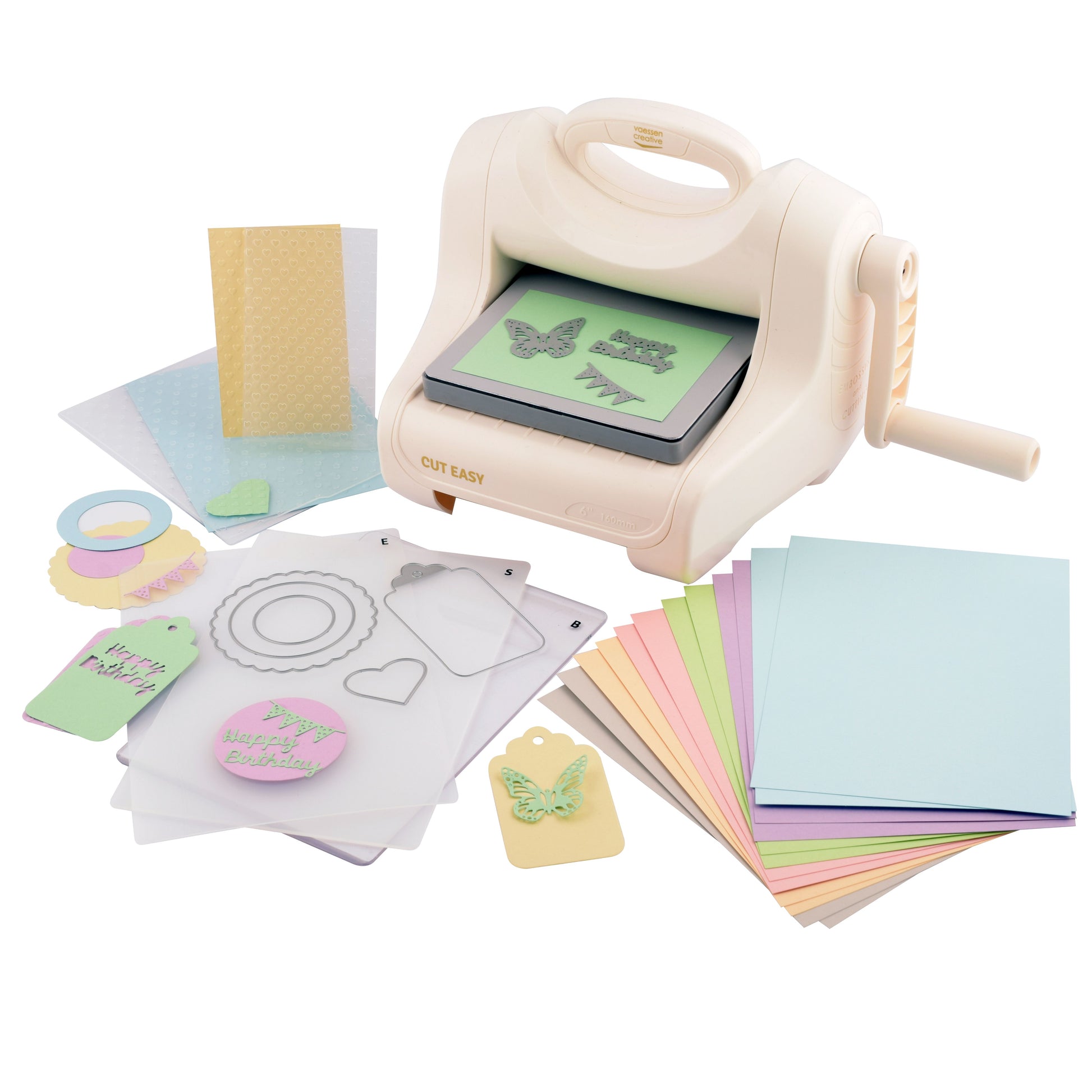 Vaessen creative • cut easy machine de découpe et de gaufrage a5 kit de démarrage