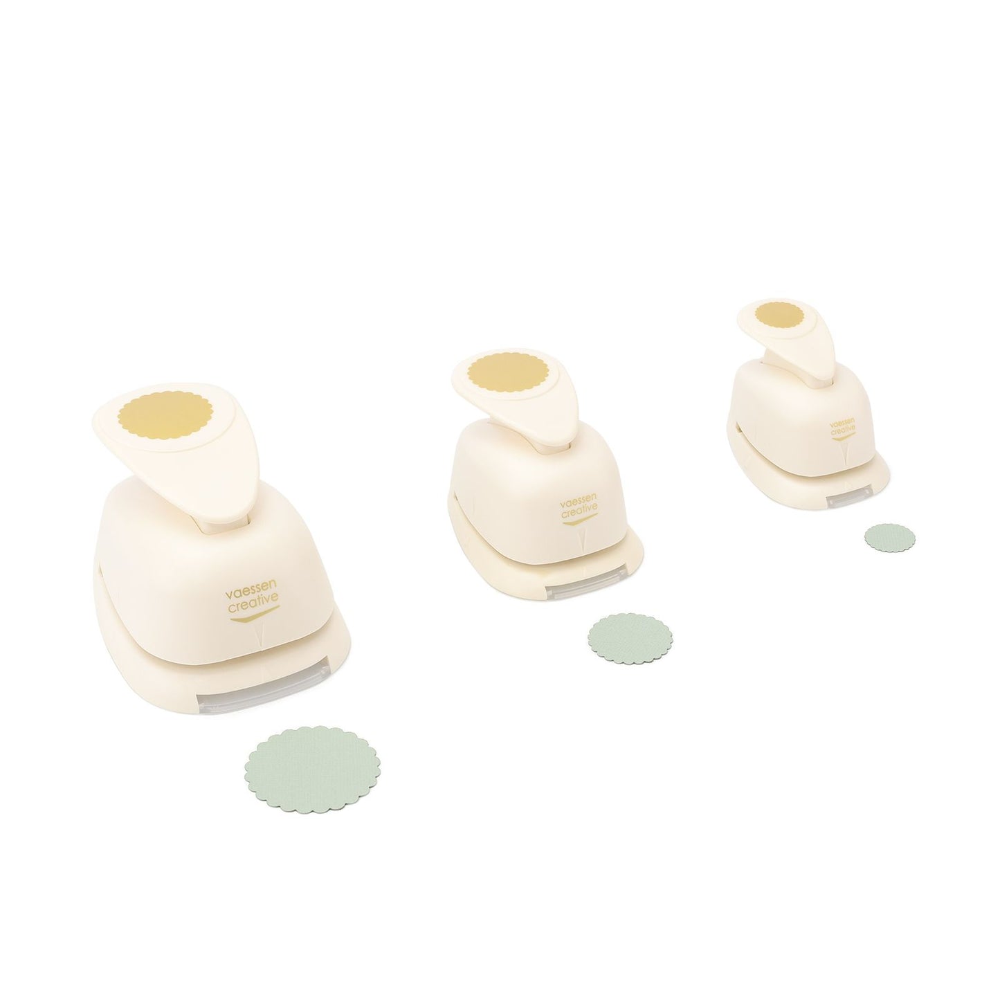 Vaessen creative • jeu de perforatrices figures cercles festonnés 3 pcs.