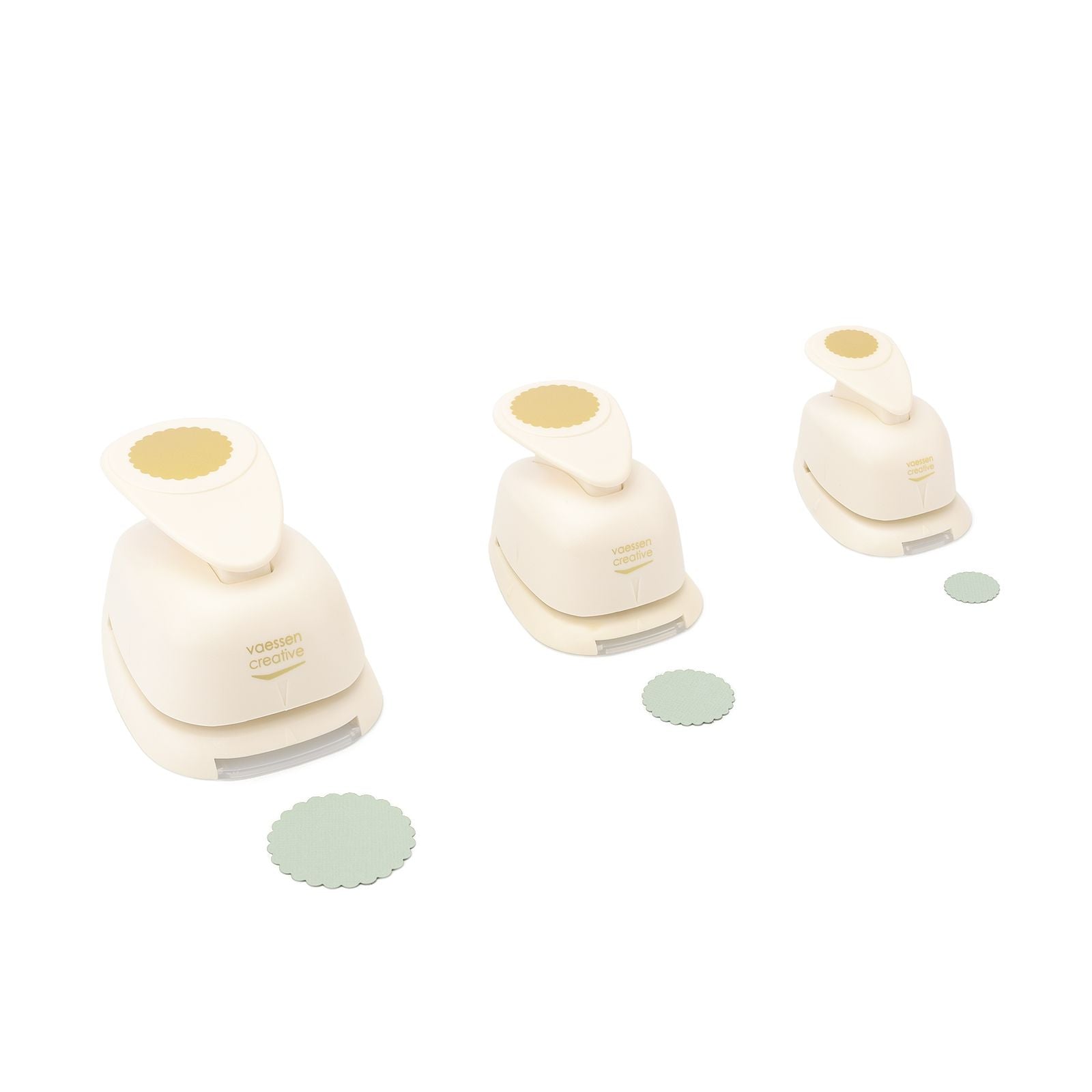 Vaessen creative • jeu de perforatrices figures cercles festonnés 3 pcs.