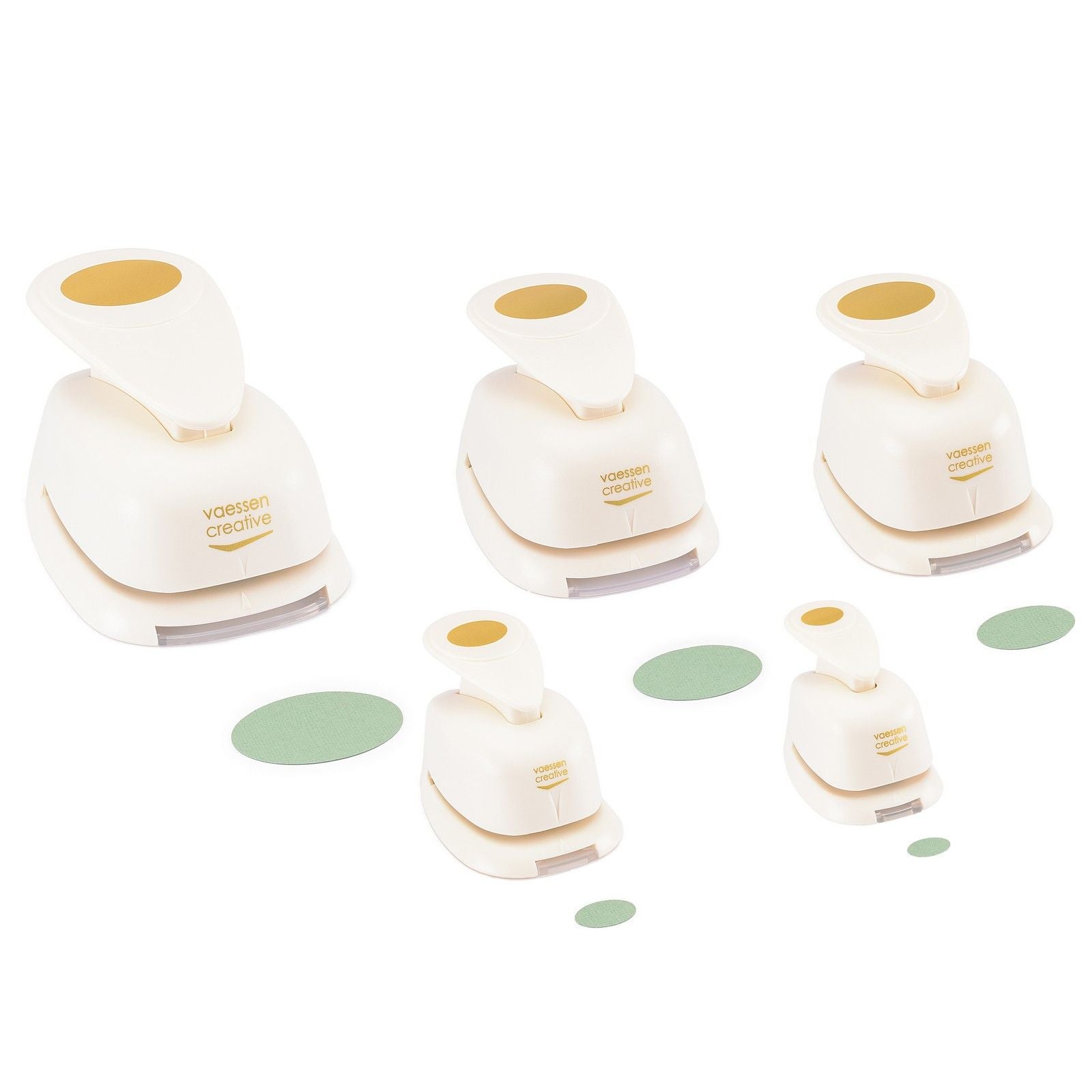Vaessen creative • jeu de poinçons figurines ovales 5 pièces