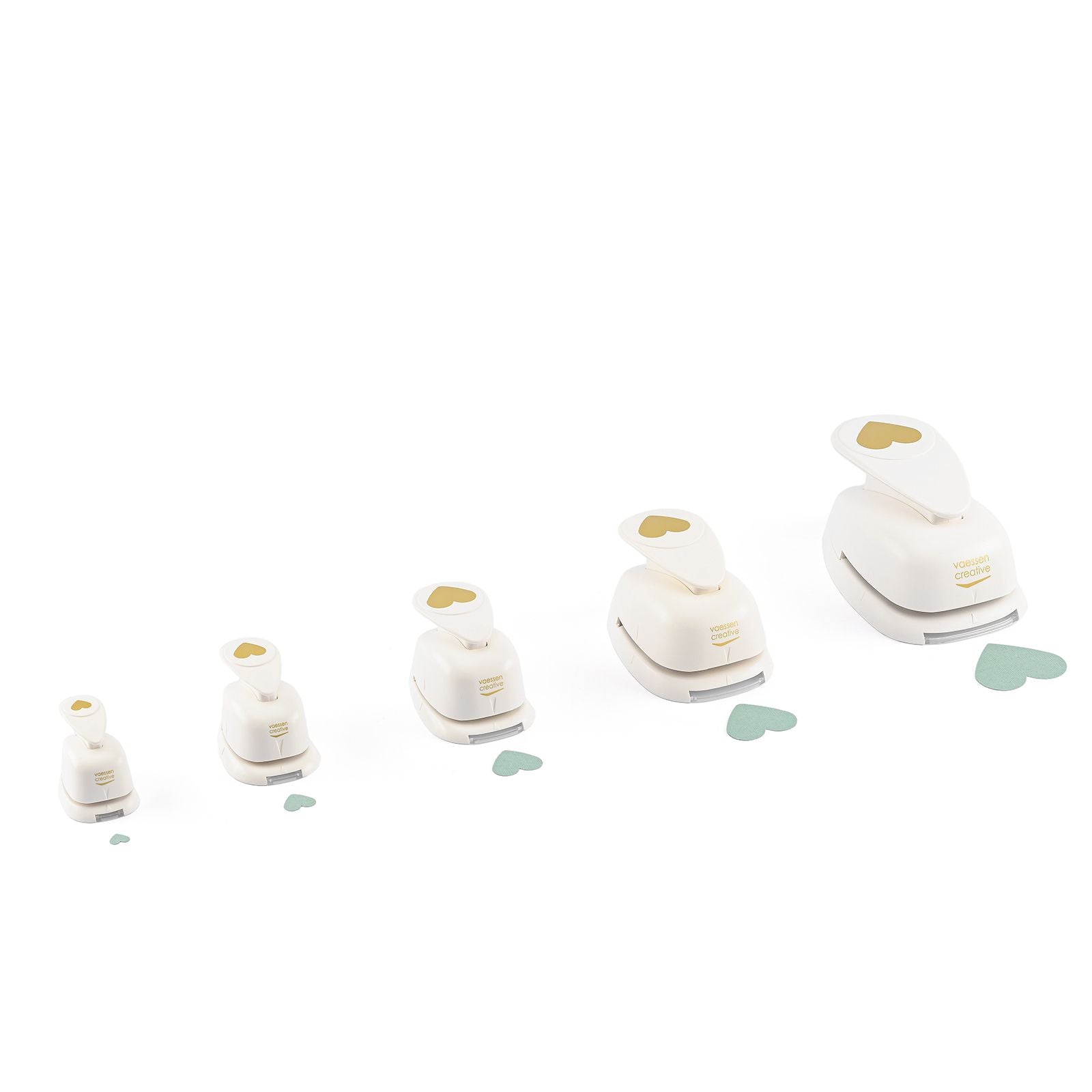 Vaessen creative • set de poinçons figurines coeurs 5 pcs
