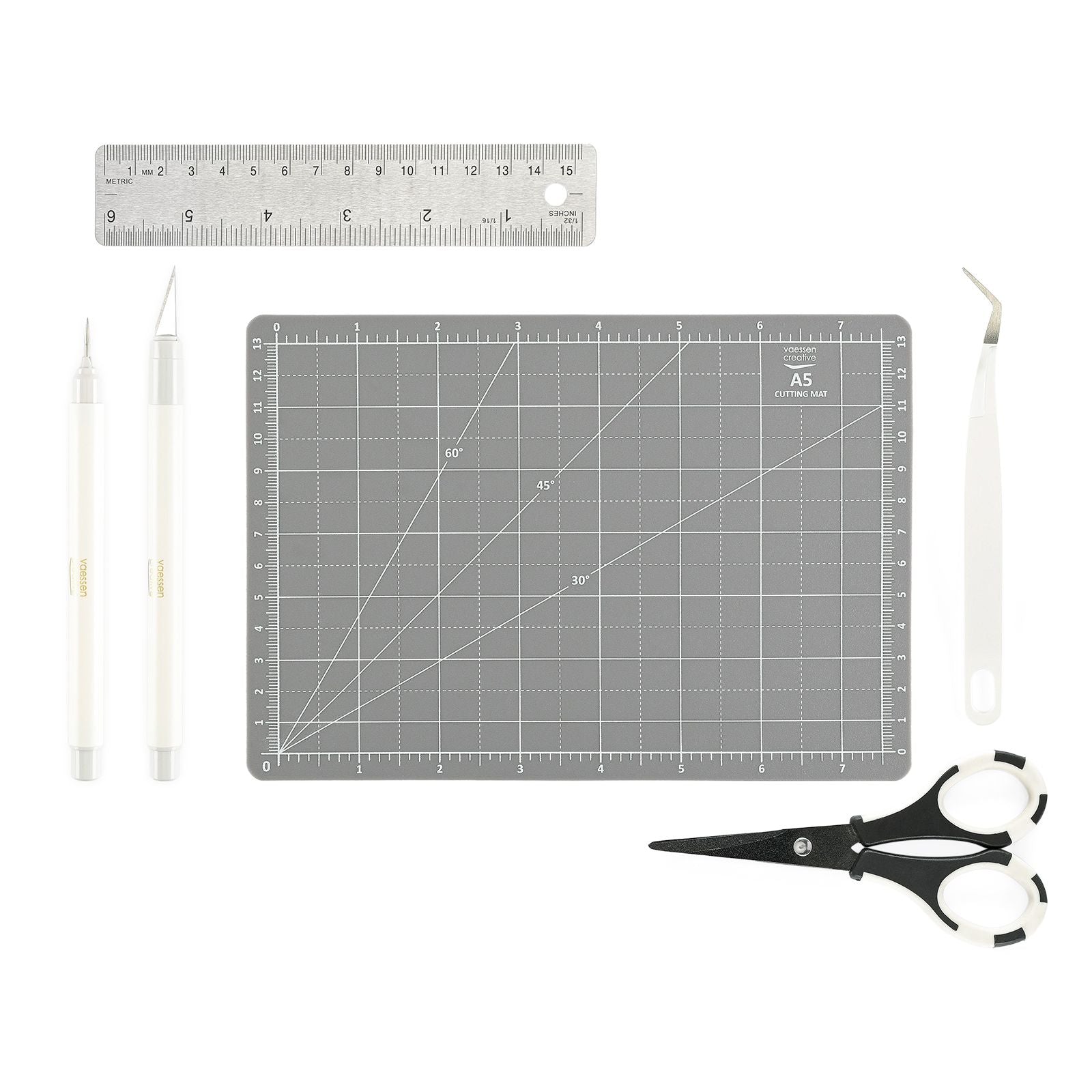 Vaessen creative • jeu d'outils de coupe hobby a5 6 pcs.