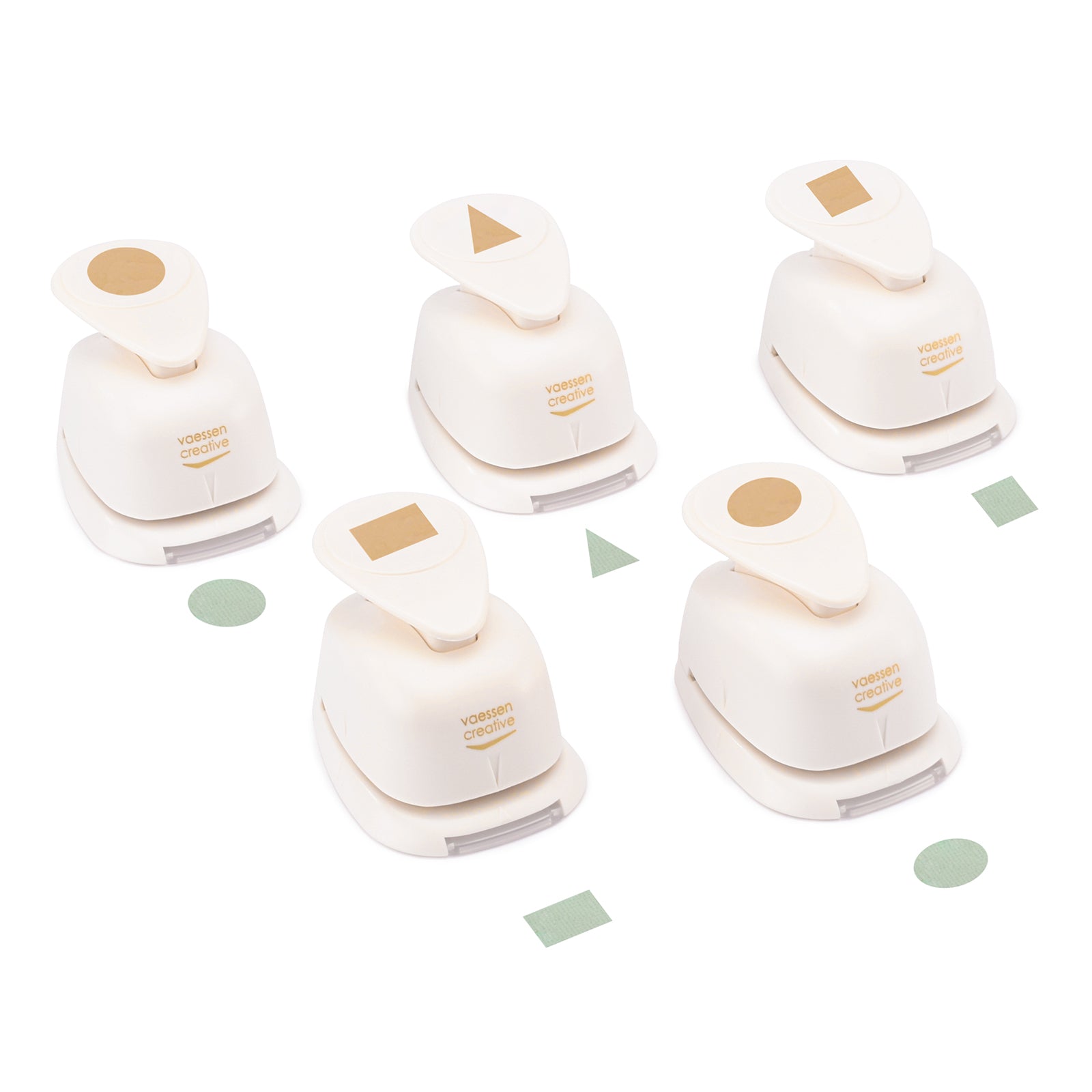 Vaessen creative • jeu de perforatrices figures formes de base moyen 5 pcs.