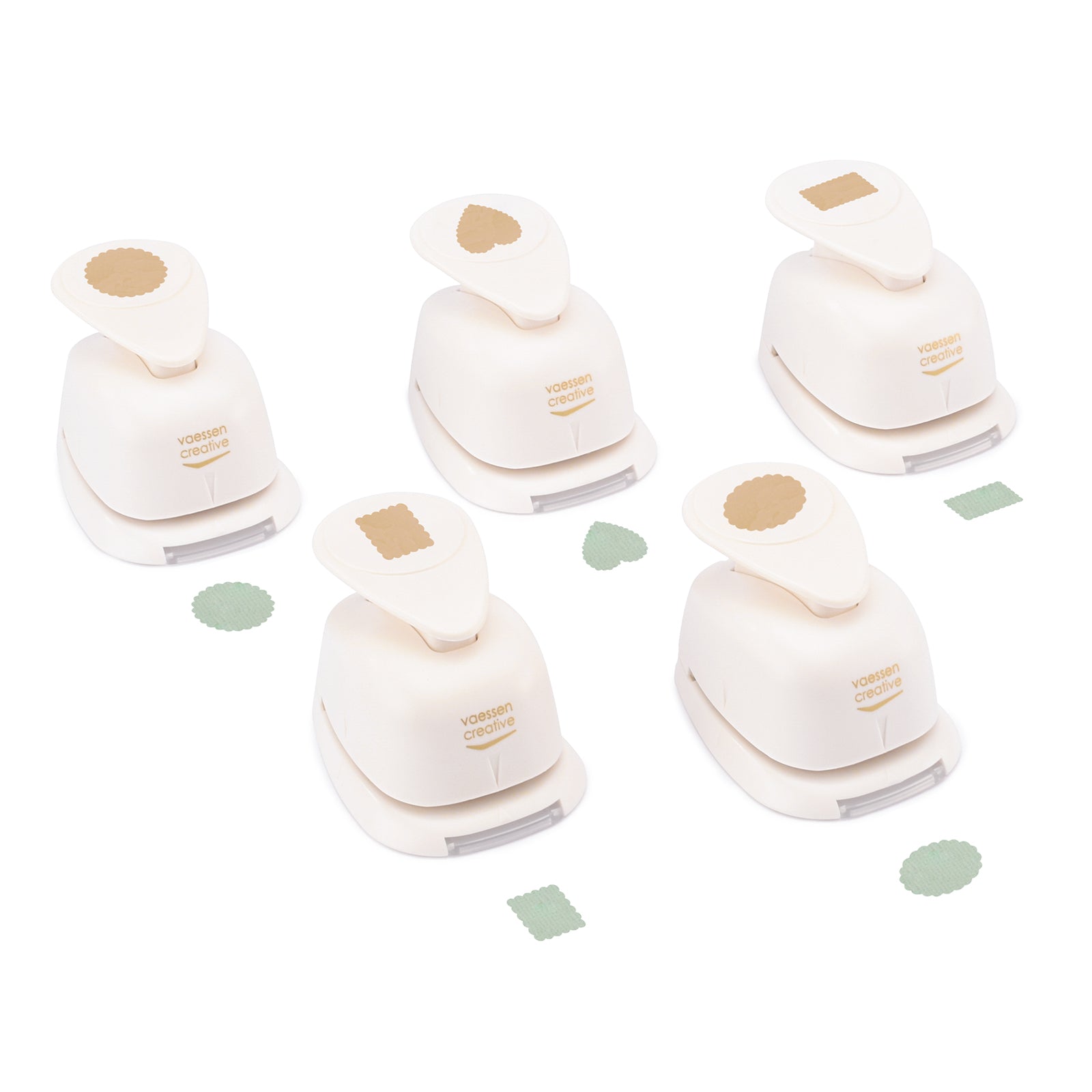Vaessen creative • jeu de perforatrices figures formes de base festonnées 5 pcs.
