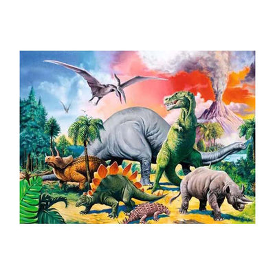 Puzzle de Ravensburger entre les pièces de dinos 100 xxl