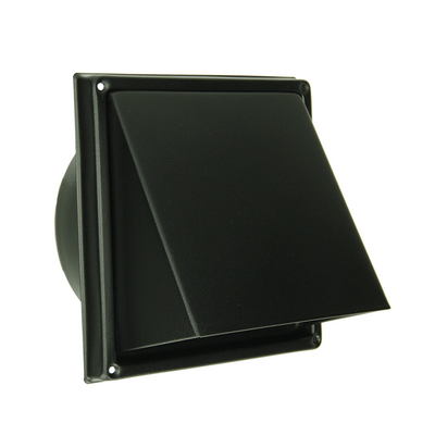 Renson 1066436 - grille de hotte aspirante en acier inoxydable noir type 641 ø100mm, en saillie | 2 pièces