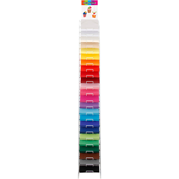 Carton coloré Colortime, a4, feuille 210x297 mm, 180 gr, couleurs assorties, 24x100 feuilles 1 boîte