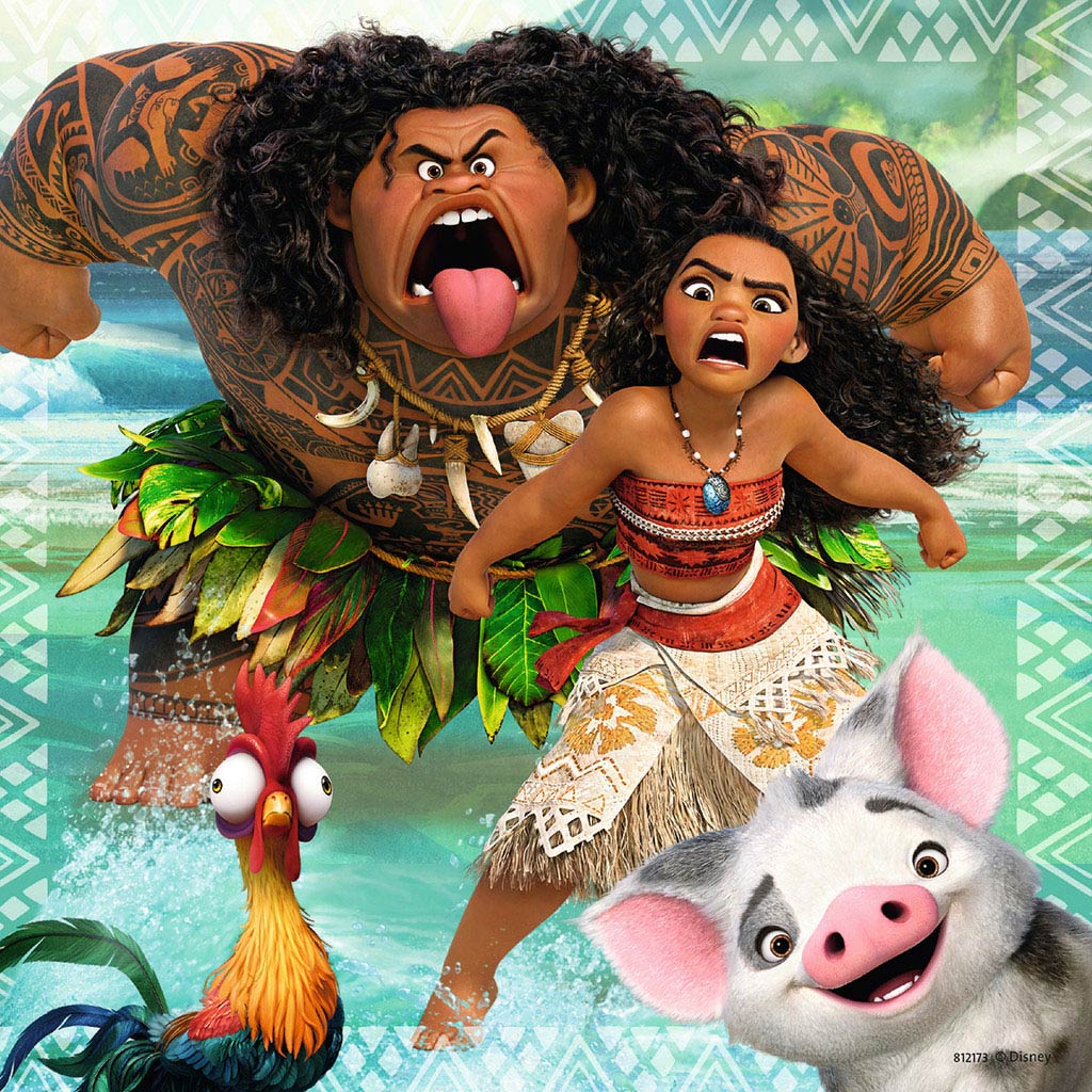 Ravensburger Disney Le voyage de découverte de Vaiana, 3x49pcs.