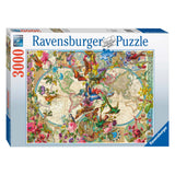 Plora and Fauna World Map, 3000st. - afbeelding 1