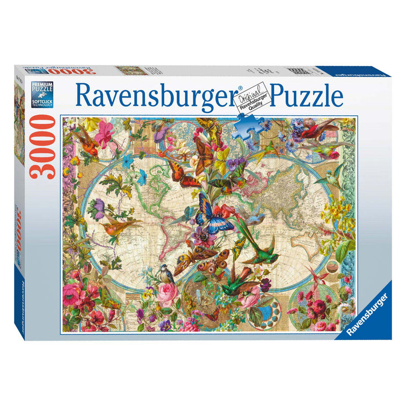Plora and Fauna World Map, 3000st.