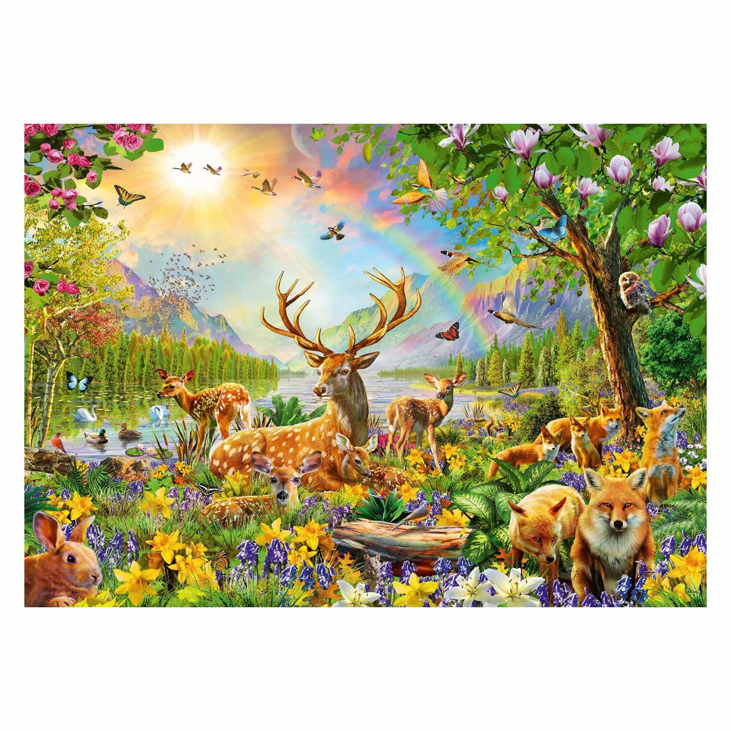 Ravensburger - Puzzle Beautiful Deer Family 200 pièces xxl