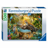 Ravensburger Puzzle Leopards dans la jungle, 1500ST. - afbeelding 1
