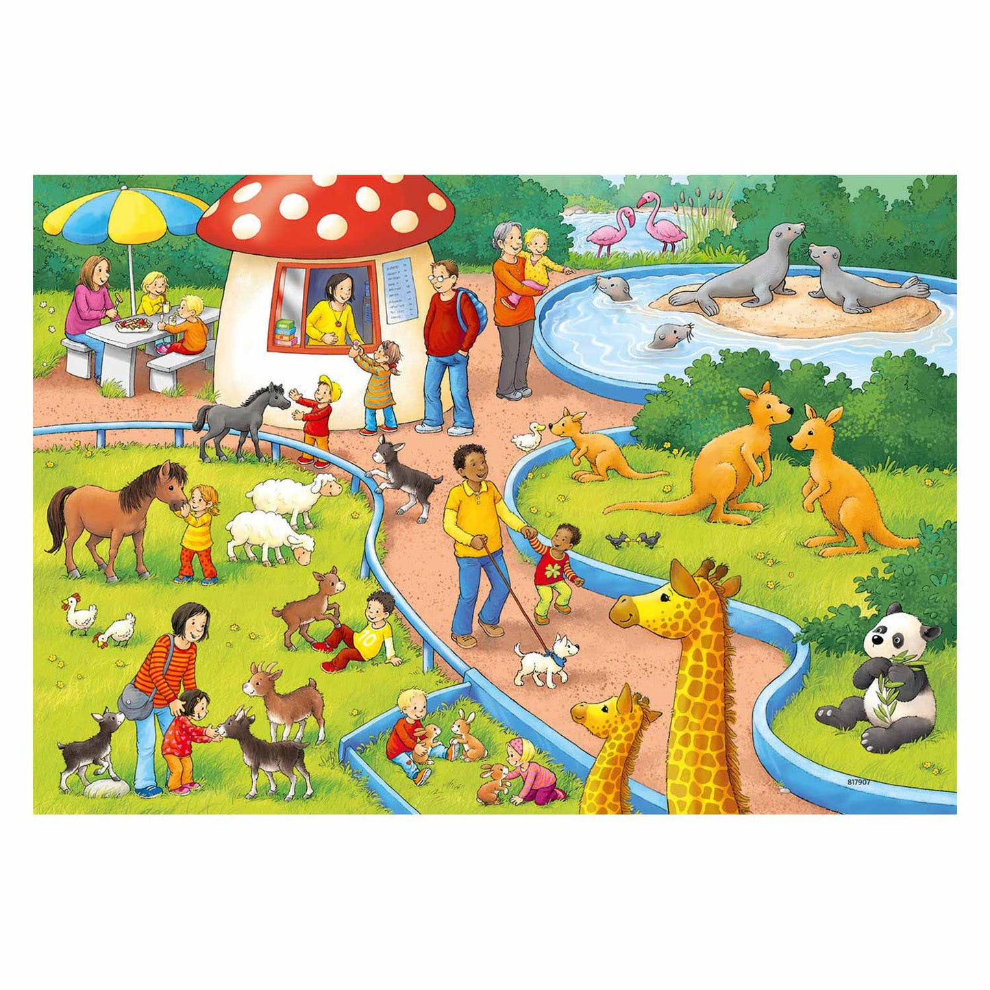 Ravensburger - Puzzle Une journée au zoo 2x24 pièces