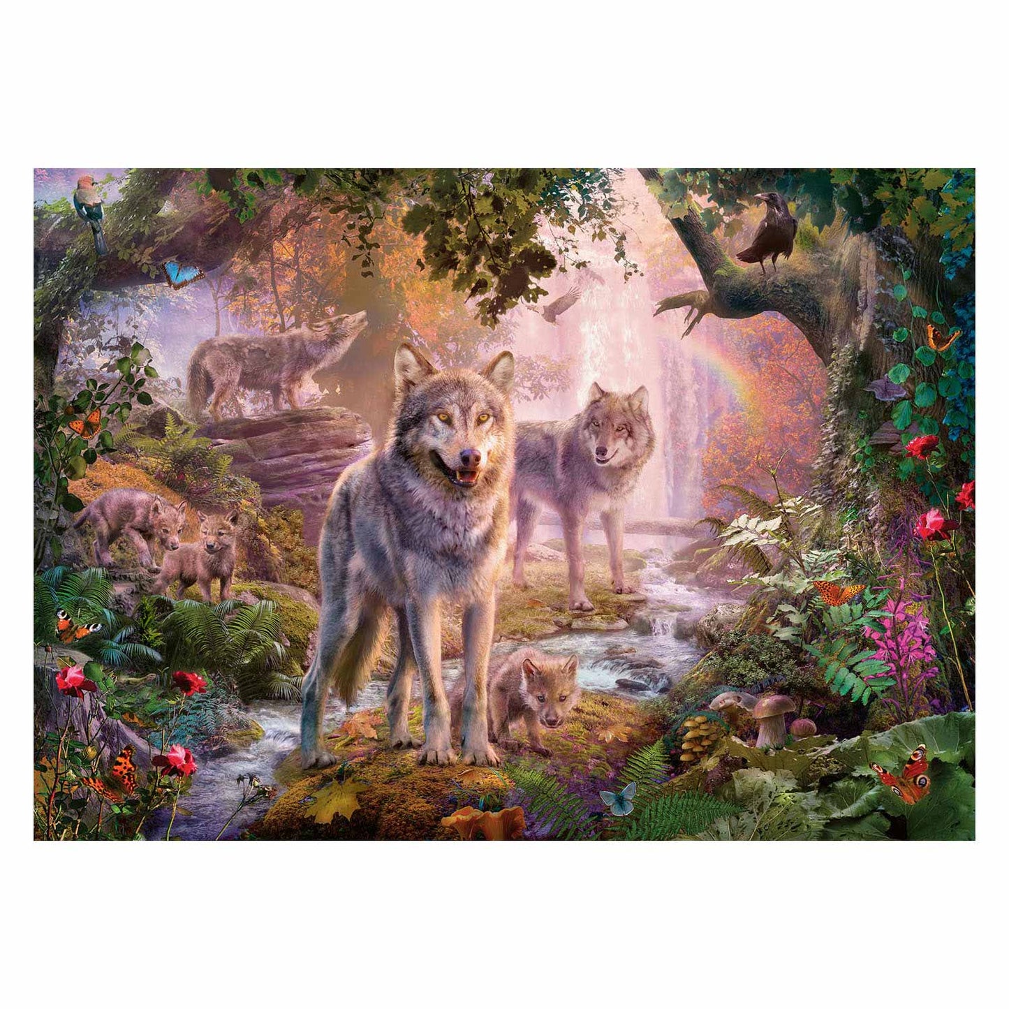Ravensburger - Puzzle Wolven Family in the Summer 1000st.