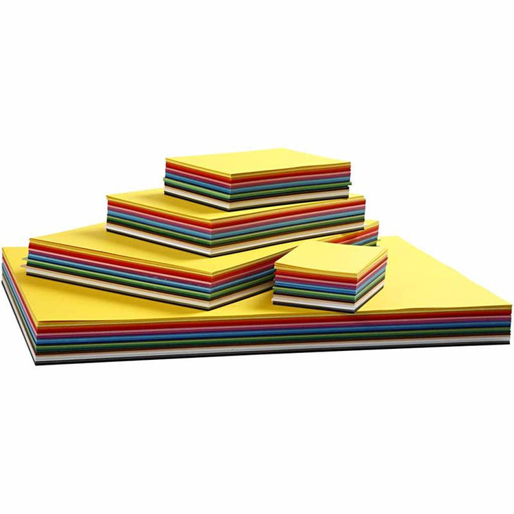 Carton coloré Colortime, a3, a4, a5, a6, 180 gr, diverses couleurs, 1500 feuilles diverses 1 boîte