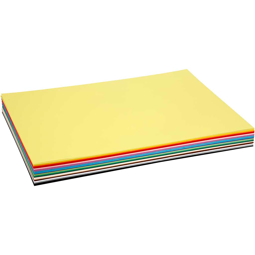 Carton coloré Colortime, a2, feuille 420x594 mm, 180 gr, différentes couleurs, 300 feuilles diverses 1 boîte
