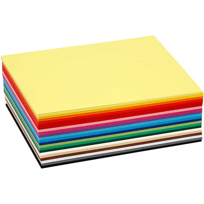 Carton coloré Colortime, a6, feuille 105x148 mm, 180 gr, différentes couleurs, 120 feuilles diverses 1 boîte