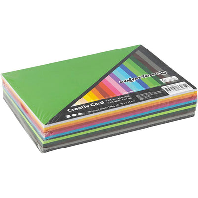 Carton coloré Colortime, a6, feuille 105x148 mm, 180 gr, différentes couleurs, 120 feuilles diverses 1 boîte