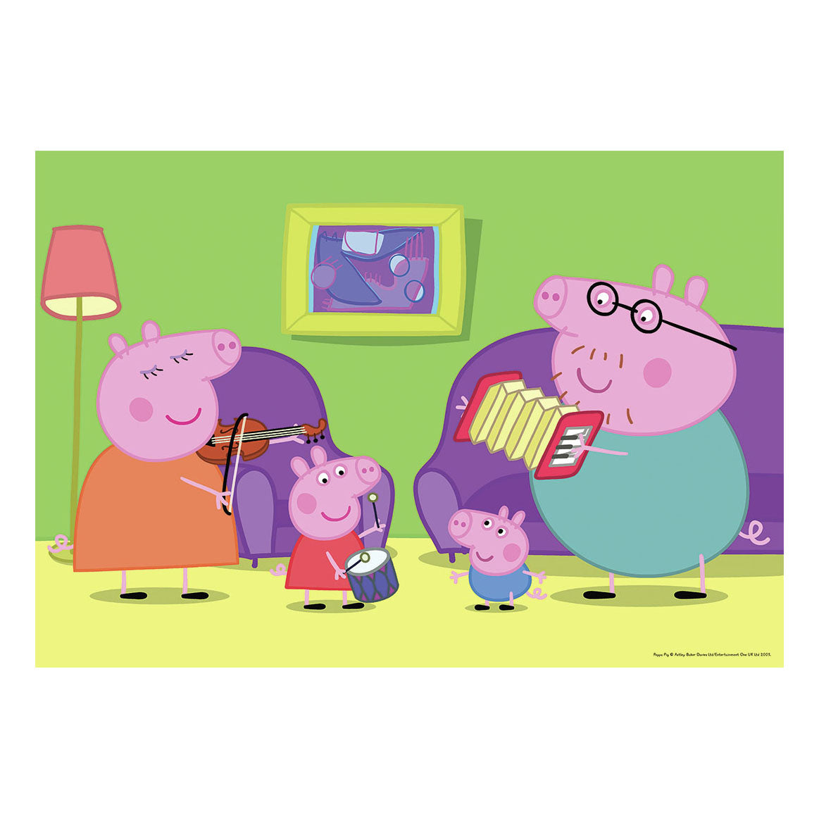 Ravensburger Puzzle à la maison à la maison à Peppa Pig, 2x12 PCS.
