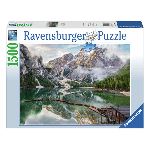 Ravensburger Jigsaw Puzzle Landsages italiens Lake Braies, 1500e.